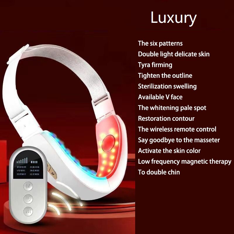 Facial massage lifting, firming v-face thinning masseter muscle double chin bandage statute lines face-lifting instrument: white