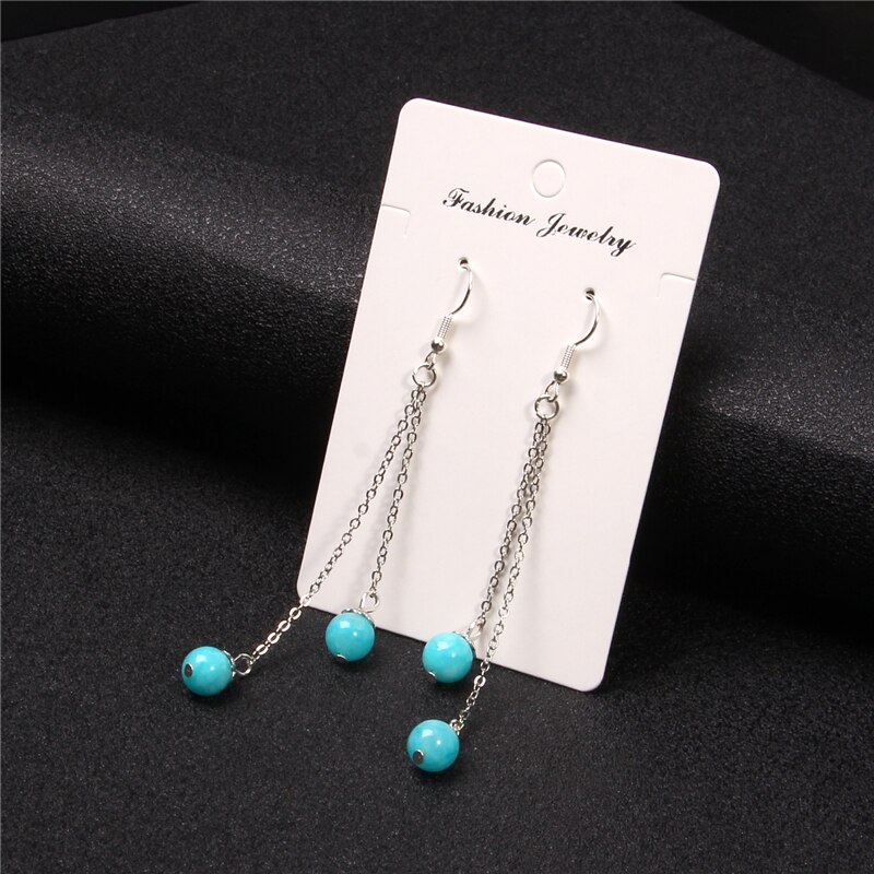 Simples brincos longos para mulher natiral pedra brincos de gota statemwnt borla eardrop balançar fahion jóias femininas brincos presentes