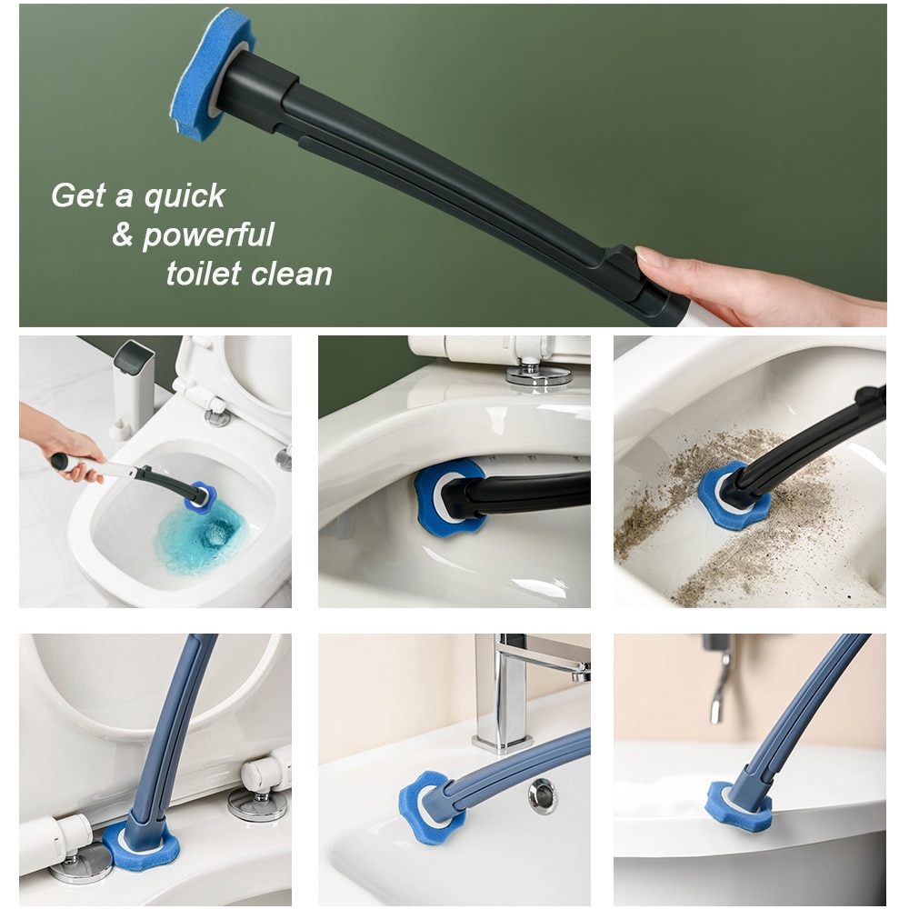 Toilet Brush Without Dead Angle Cleaning Toilet Brush Disposable Household Long Handle Cleaner Tool Bathroom Accessories
