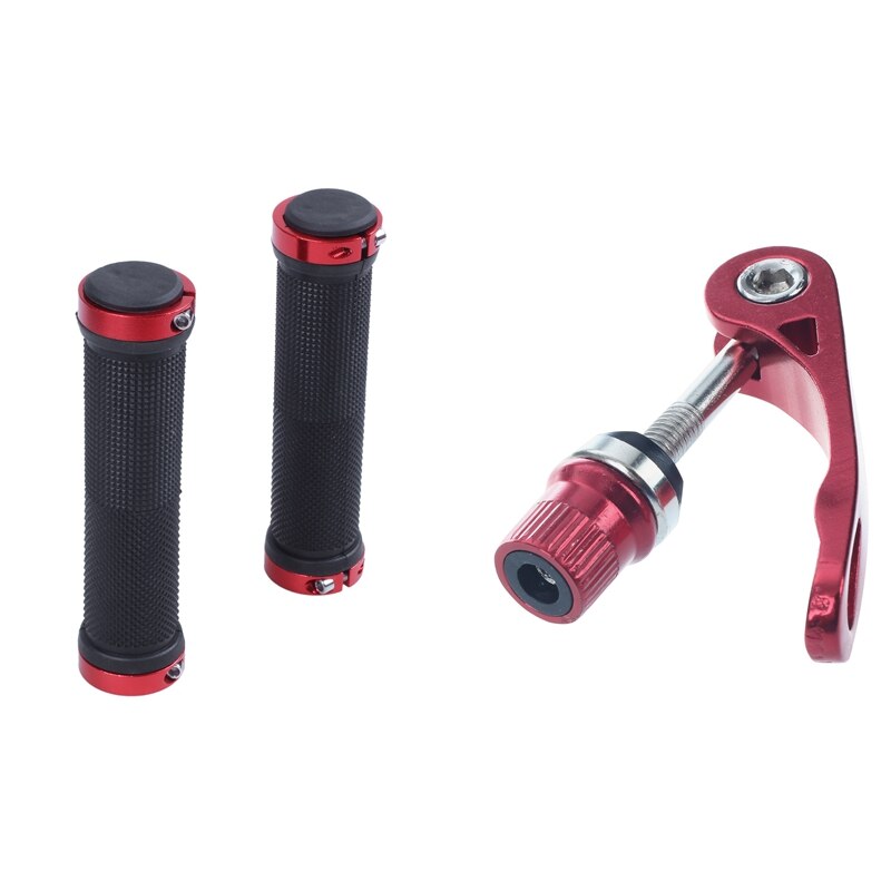 Lever Quick Clamp Tool Bolt Red Alloy Bike Route Saddle & Double Lock on Locking Bmx Mtb Mountain Bike Cycle Bicycle Handle Bar