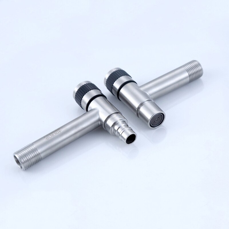 Wall Mounted Washing Machine Tap Faucet Stainless Steel Quick Open Single Cold Water Tap Outdoor Garden Bibcock Mop Pool Tap