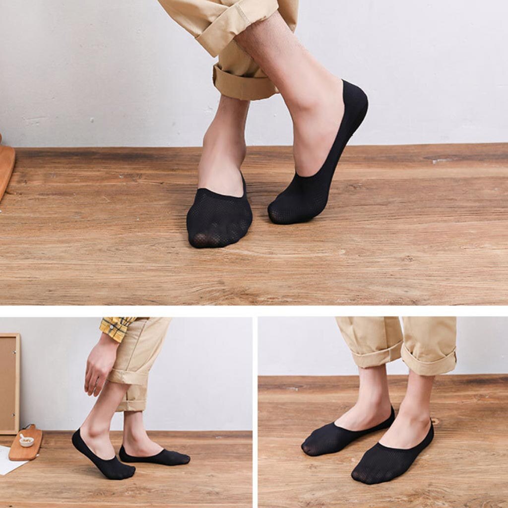 Sokken Ademende Ice Zijden Sokken Mens Katoen Ijs Zijde Zacht Antislip Dunne Sport Set van 3 Sok