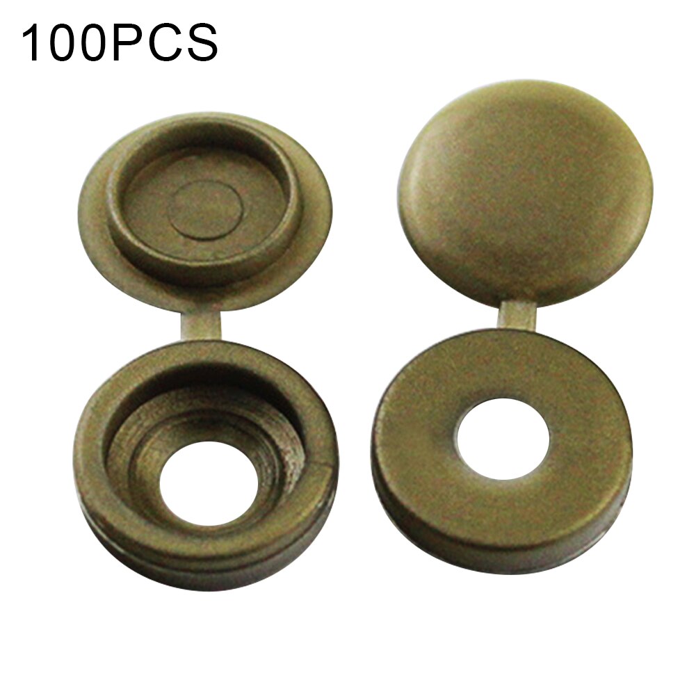 500/100Pcs Plastic Hinged Screw Cover Caps Washer Flip Tops Multiple Colour for Furniture Hardware FOU99: as / 100Pcs
