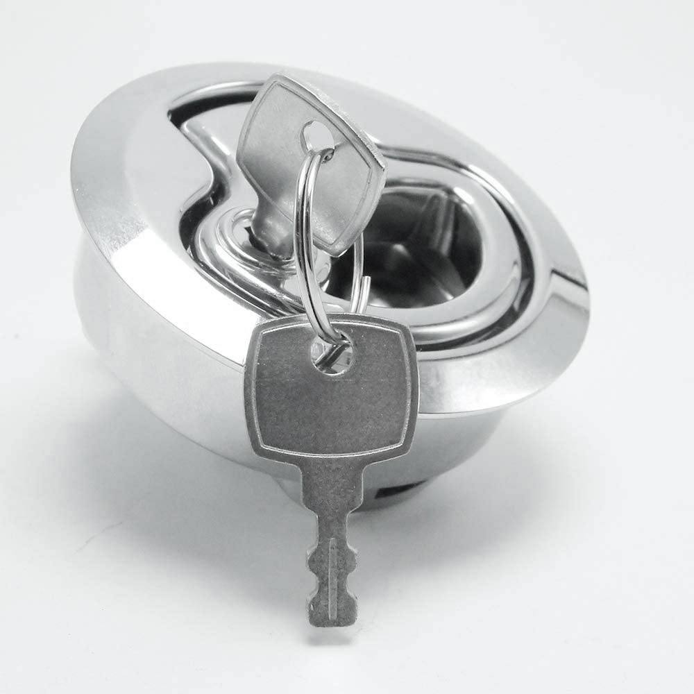 2 PCS Flush Pull Latch Marine Cam Latch Boat Hatch Lock for Boat Marine Deck Door Locker Hatch Cabinet Hardware