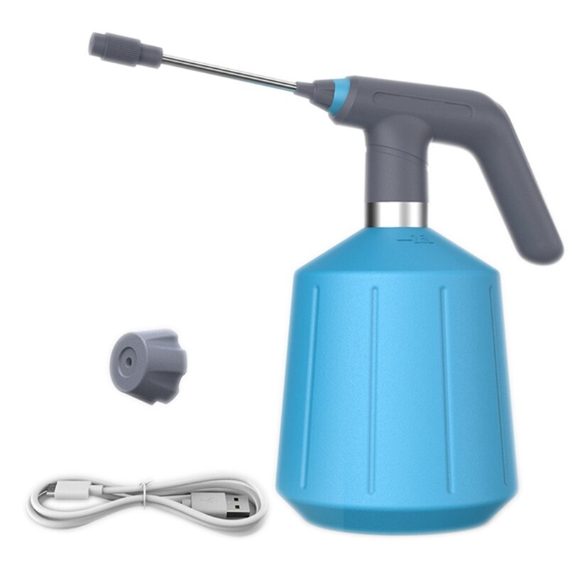 2.5L Electric Plant Spray Bottle Automatic Watering Fogger USB Electric Sanitizing Sprayer Hand Watering Machine: Blue