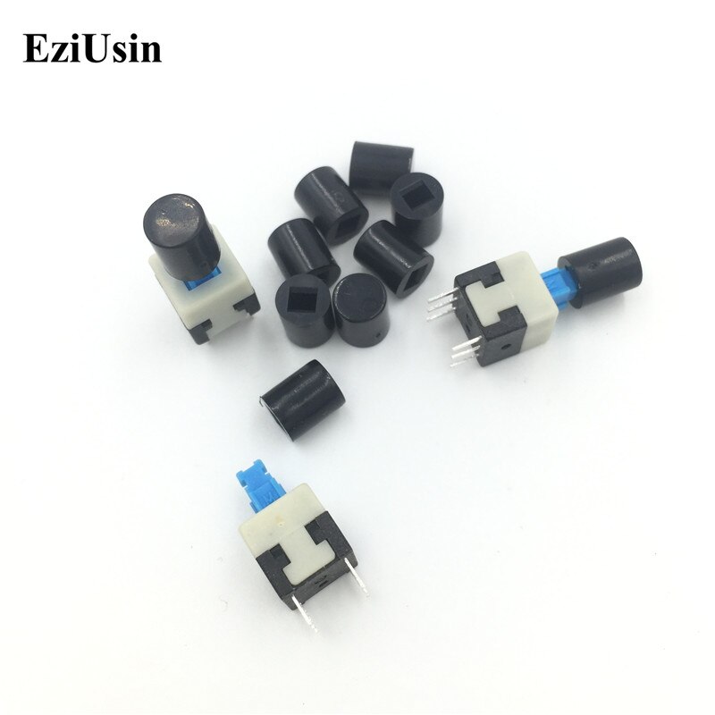 EziUsin 6*7 Caps Keyboard Touch Button Micro Switch Cap Interrupteur Tablette 7*7 8*8 5.8*5.8 8*8 Self-lock unlock