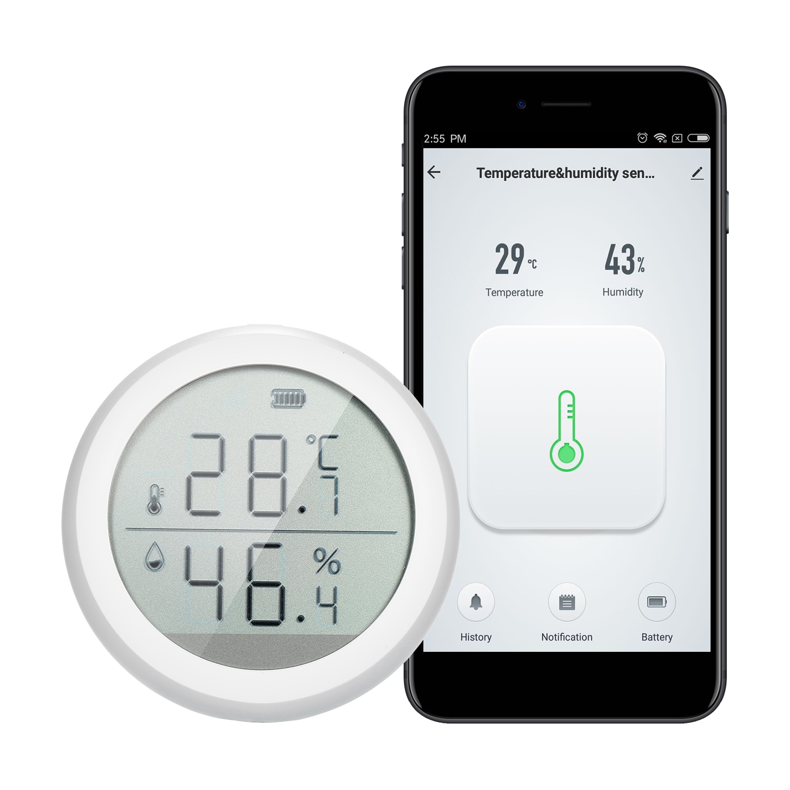 Wifi termometer hygrometer smart fugtighed temperatur sensor måler med app notifikation alarm hjem kæledyr garage cigar humidor