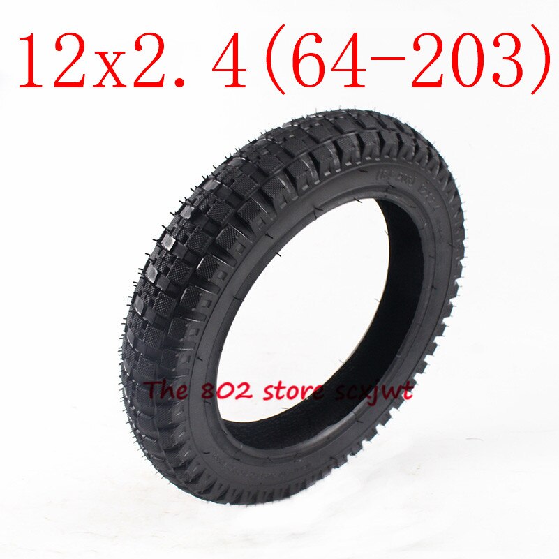 Pneu tubulaire électrique Scooter 12x2.4 | Pneu de vélo pour enfants 12*2.4( 64-203), pneu de vélo pour enfants,: outer tyre