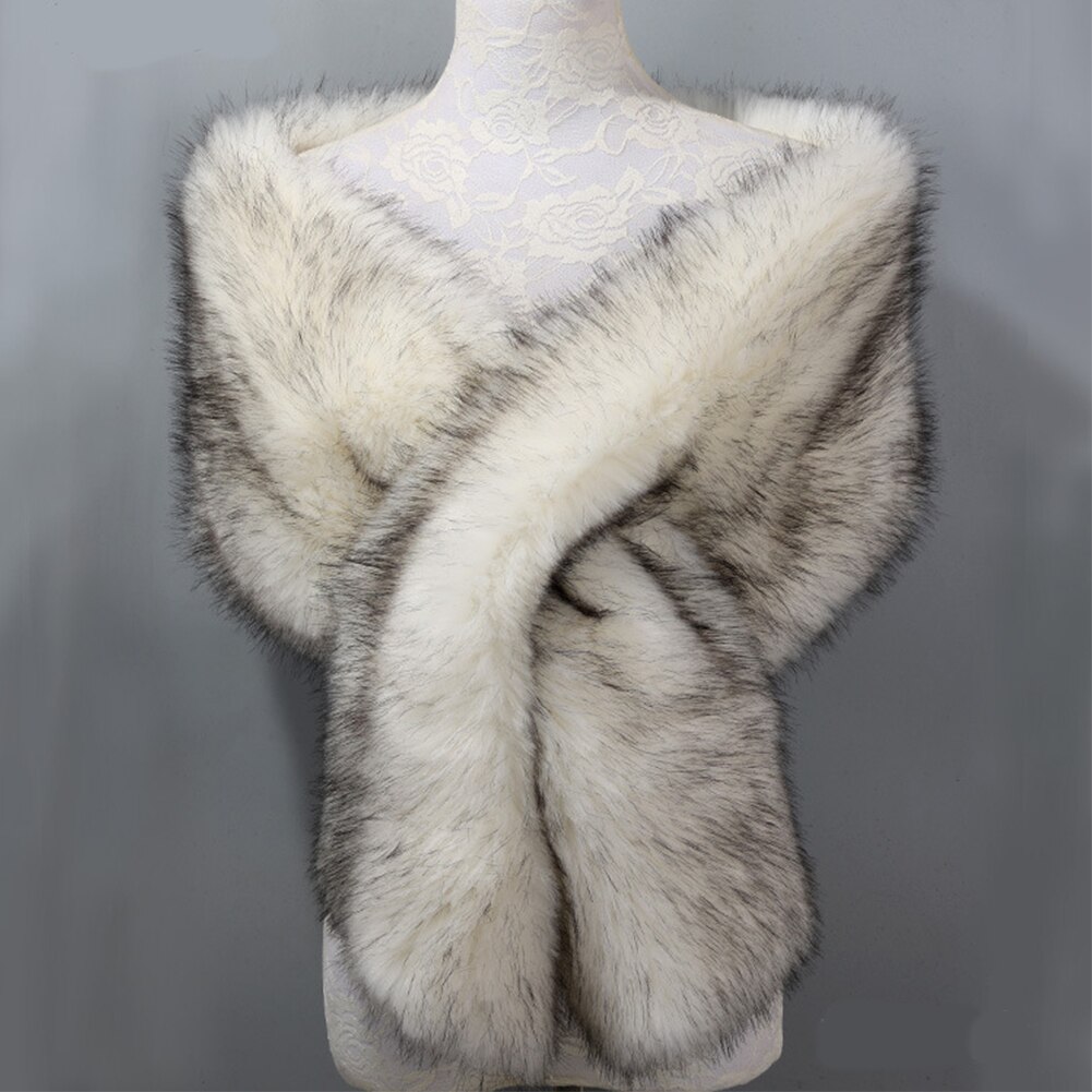Bont Faux Winter Bolero Vrouwen Bruids Sjaal Bruiloft Cape In Voorraad Mantels Jas Jas Voor Avondfeest: 2