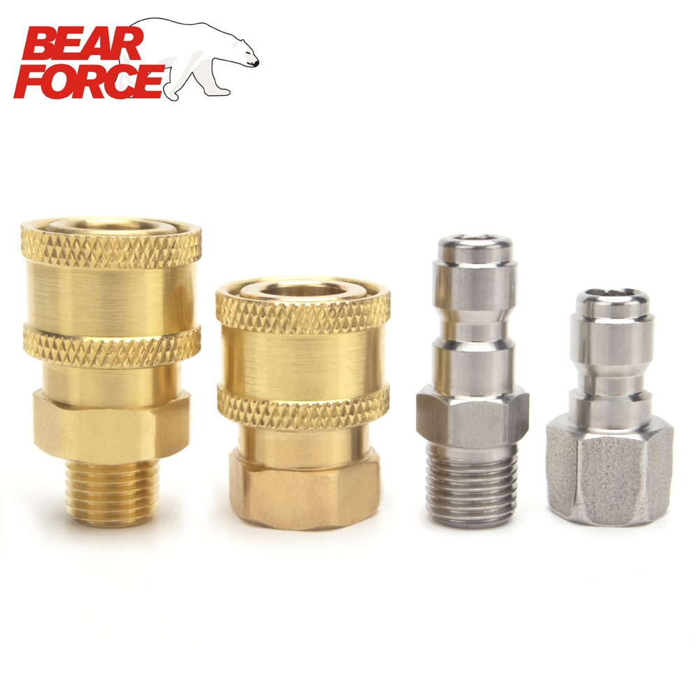 High Pressure Washer Adapter 1/4&quot; Quick Connector Quick Release Fitting Power Washer Fast Connection Quick Coupler 1/4 inch