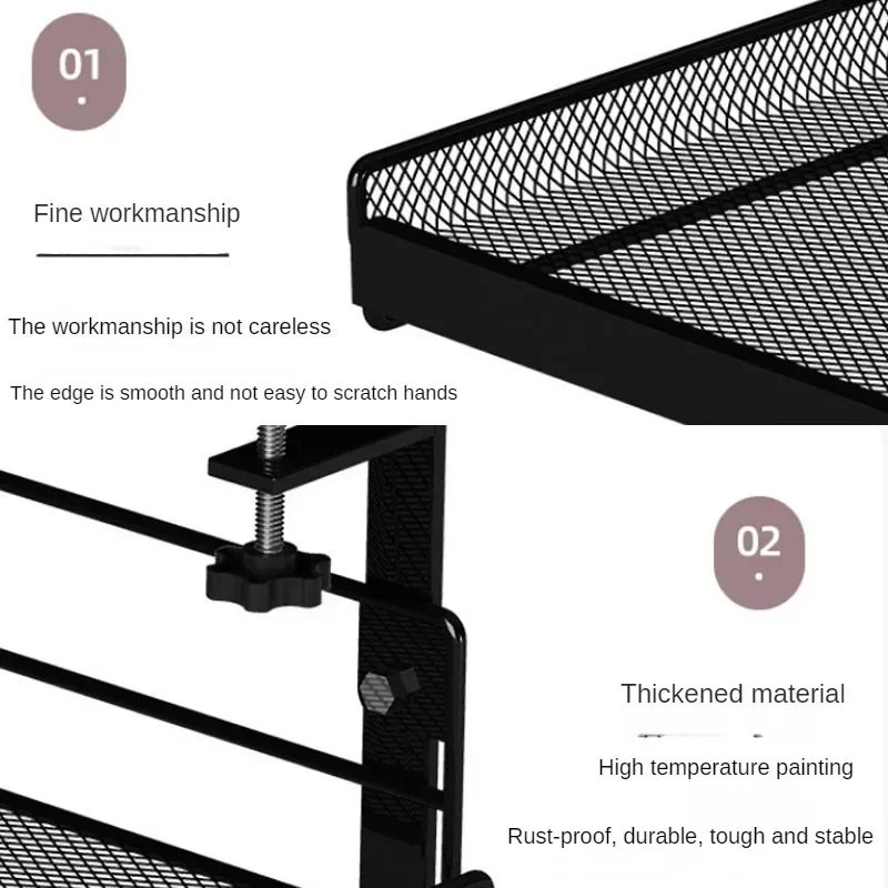 3-delige Laptophouder Voor Onder Het Bureau Met Anti-kras Viltbord En Duurzame Opslag 3-delige Laptophouder Voor Onder Het Bureau Met Anti-kras Viltbord En Duurzame Opslag