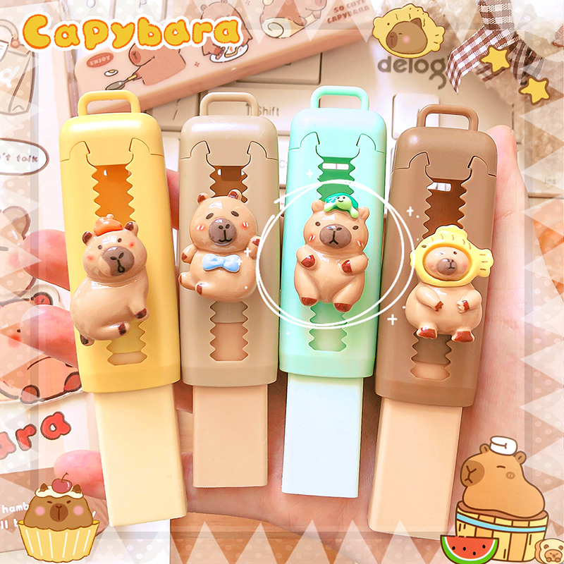 Kawaii papeterie esthétique papeterie fournitures de bureau articles scolaires pour enfants gomme mignon Capybara gomme drôle caoutchouc