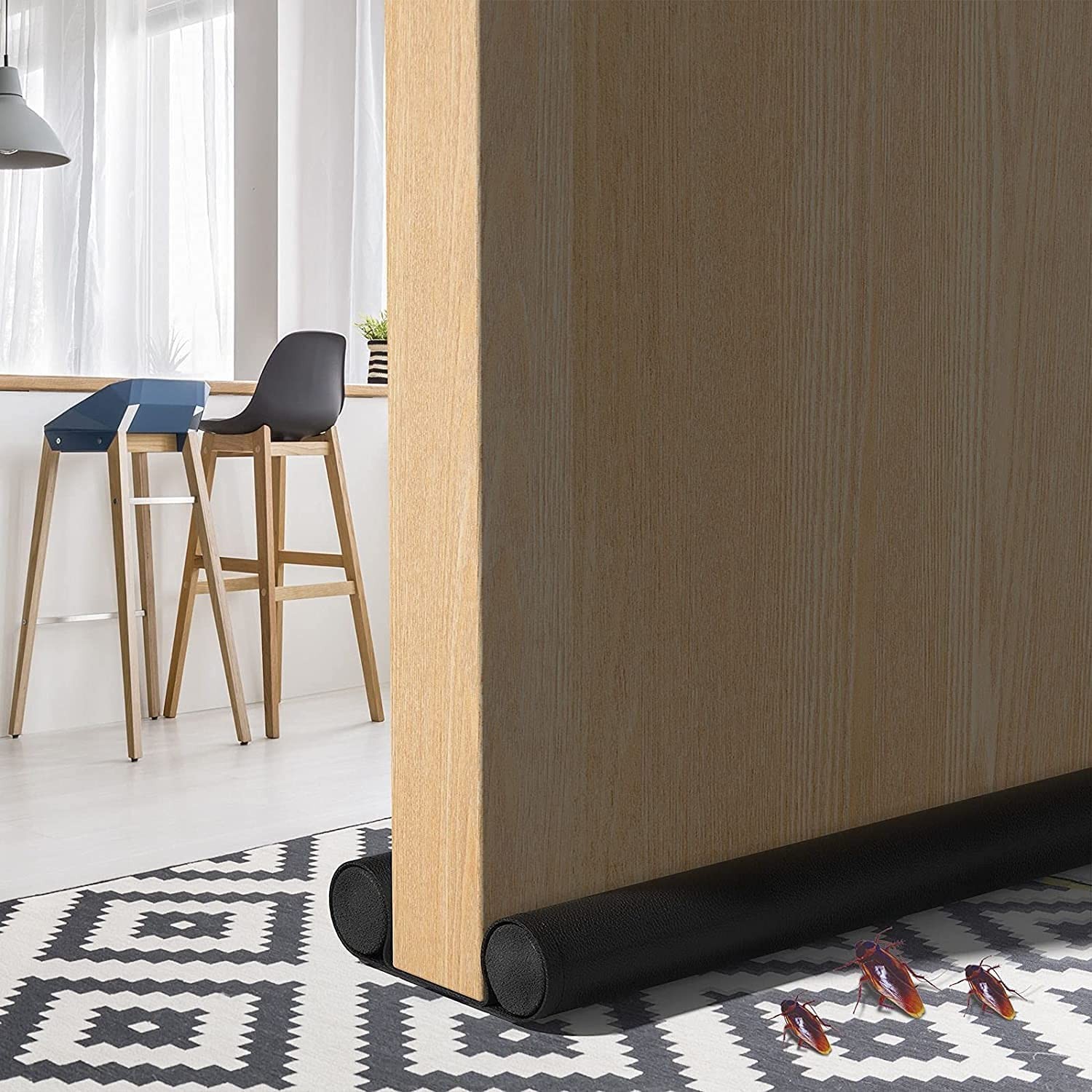 Waterdichte Afdichting Strip Diepgang Excluder Stopper Deur Badkamer Bodem Guard Dubbele Winter Wind-Proof Baffle Doorstop Sealer Strip