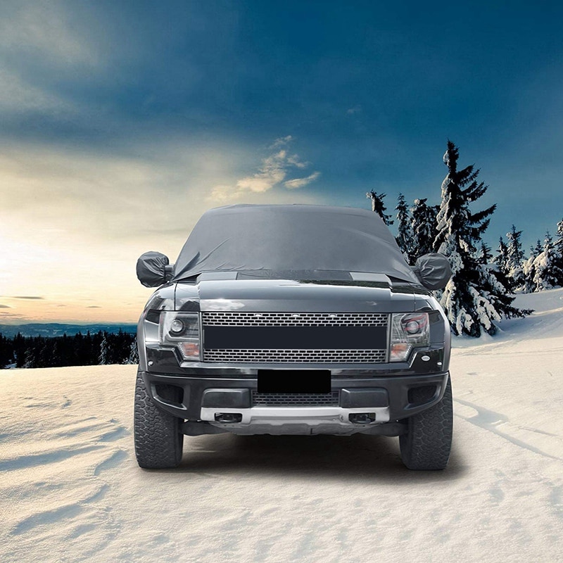 -96 Inch X 57 Inch Voorruit Sneeuw Cover Met Spiegel Sneeuw Covers Voor Beschermen Voorruit En Spiegel tegen Sneeuw, ijs En Weer