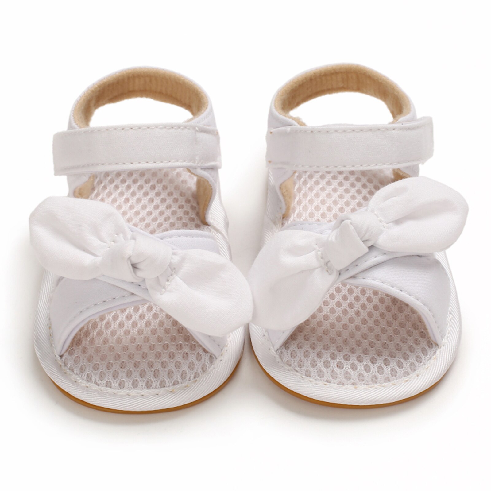 Baby Mädchen Sommer Bownot Sandalen Atmungsaktive Sanft Sohle Nicht-Unterhose Offene spitze Wohnungen Kleinkind Vor-Wanderer Baby Schuhe: A / 13-18 Monate
