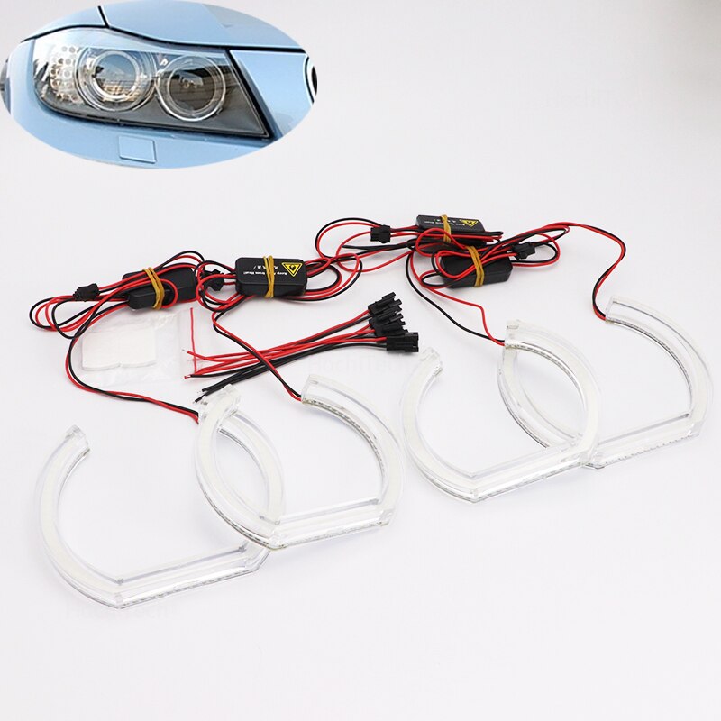 DTM LED Angel Eyes para BMW 3 Series E91 E90 LCI faros de xenón DTM Tipo Cristal halo accesorios de luz de coche modificación: DTM U Style