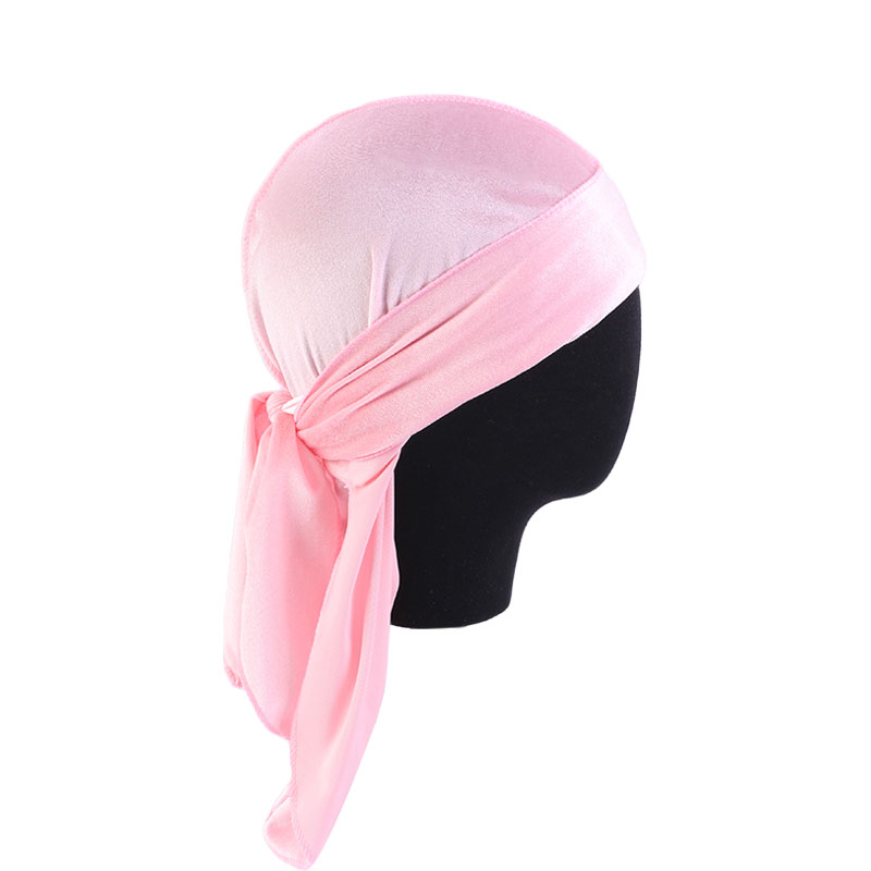 Unisex Velvet Durags Bandana Turban Hat Men Women Breathable Warm Long Tail Doo Rag Durags Pirate Hat Hip Hop Headband