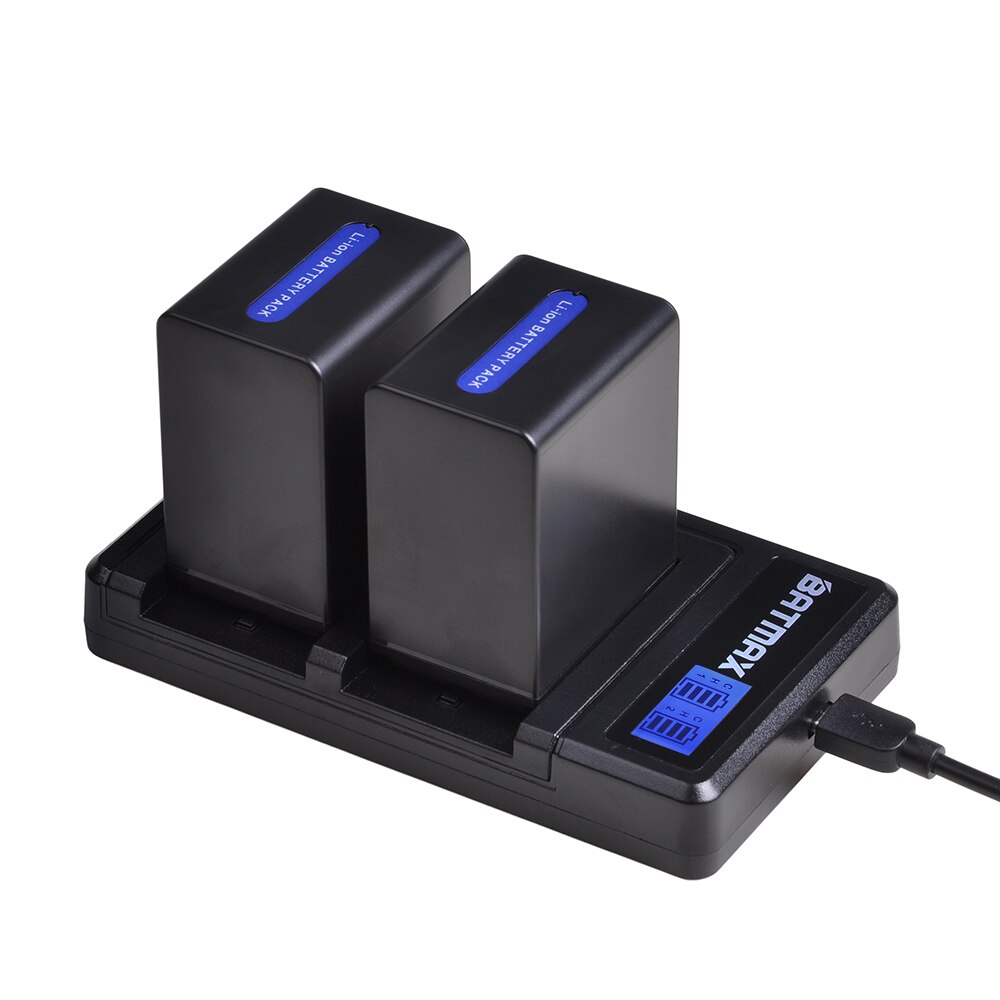 Batería con LCD y cargador Dual USB para SONY NP-FH100, 4500mAh, NP-FH70 NP FH100, FH50, FH30, DCR-SX40, SX40R, A230, A330, A290, A380, A390, 2 uds.