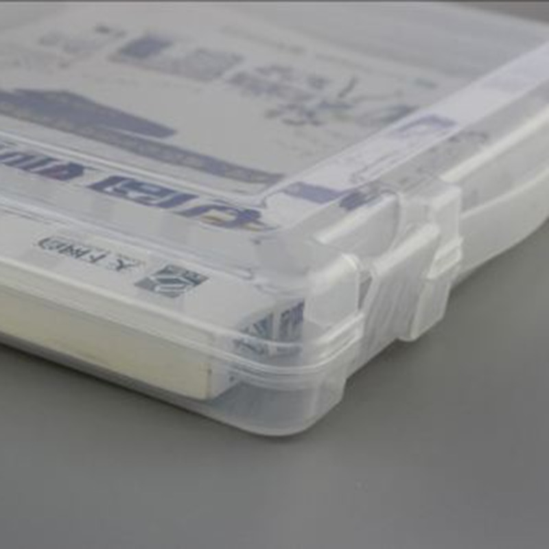 Caja transparente de almacenamiento de archivos A4, cajas de documentos de plástico transparentes, organizadores de papel de escritorio, clasificación de contrato, facturas, suministros de oficina