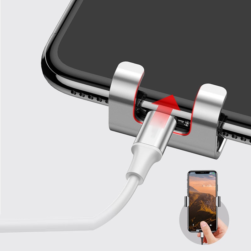 Luckybobi auto telefoonhouder voor telefoon in auto ventilatierooster zwaartekracht clip montage metalen mobiele telefoon houder gps standaard universeel  s02