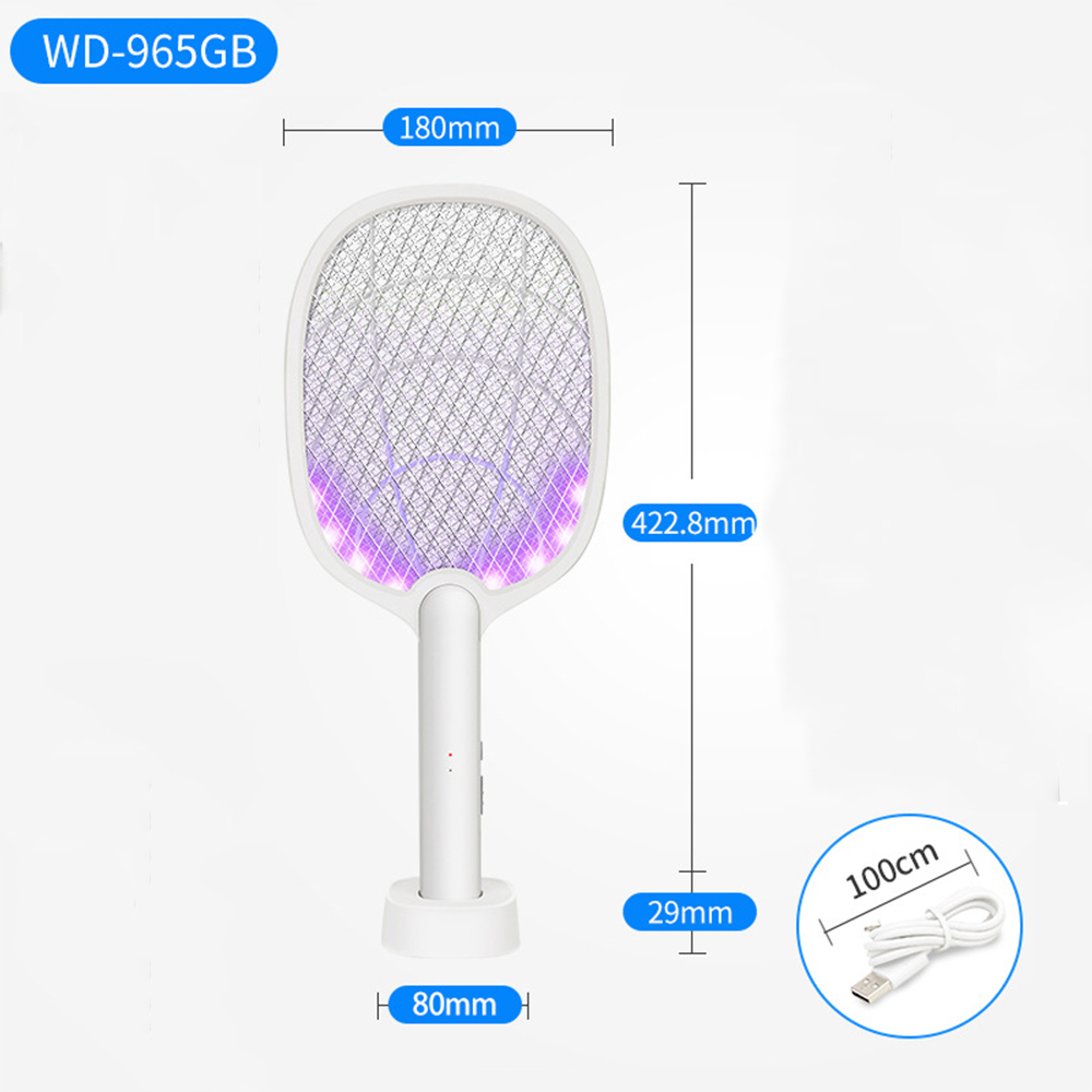 Muggen Killer Lamp USB Oplaadbare Elektrische Opvouwbare Muggen Killer Racket Vliegenmepper Repellent Lamp Zapper Insecten Racket: Default Title