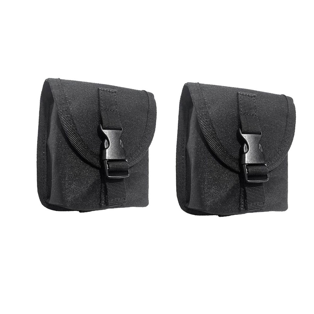 600D Nylon Duiken Trim Teller Gewicht Pocket Pouch Met Quick Release Gespen Ballast Gewicht Pouch Voor Cave Wrak Duiken: Black 2PC