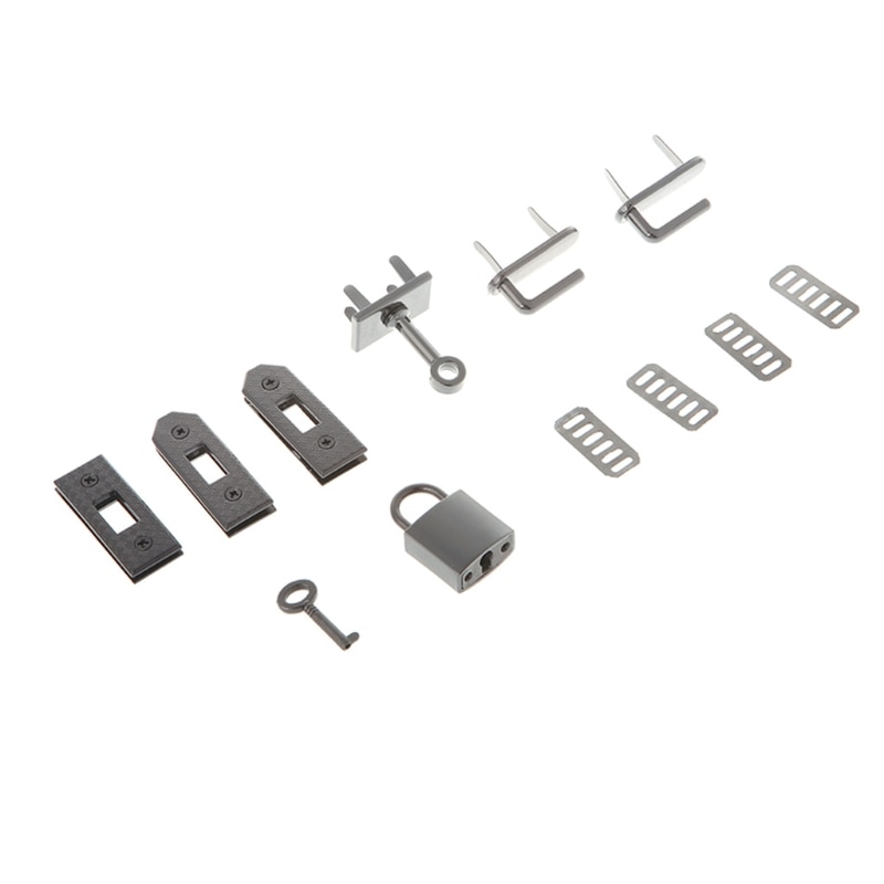 7Pcs Sluiting Lock Lockbutton Metalen Hardware Voor Diy Handtas Schoudertas Purse