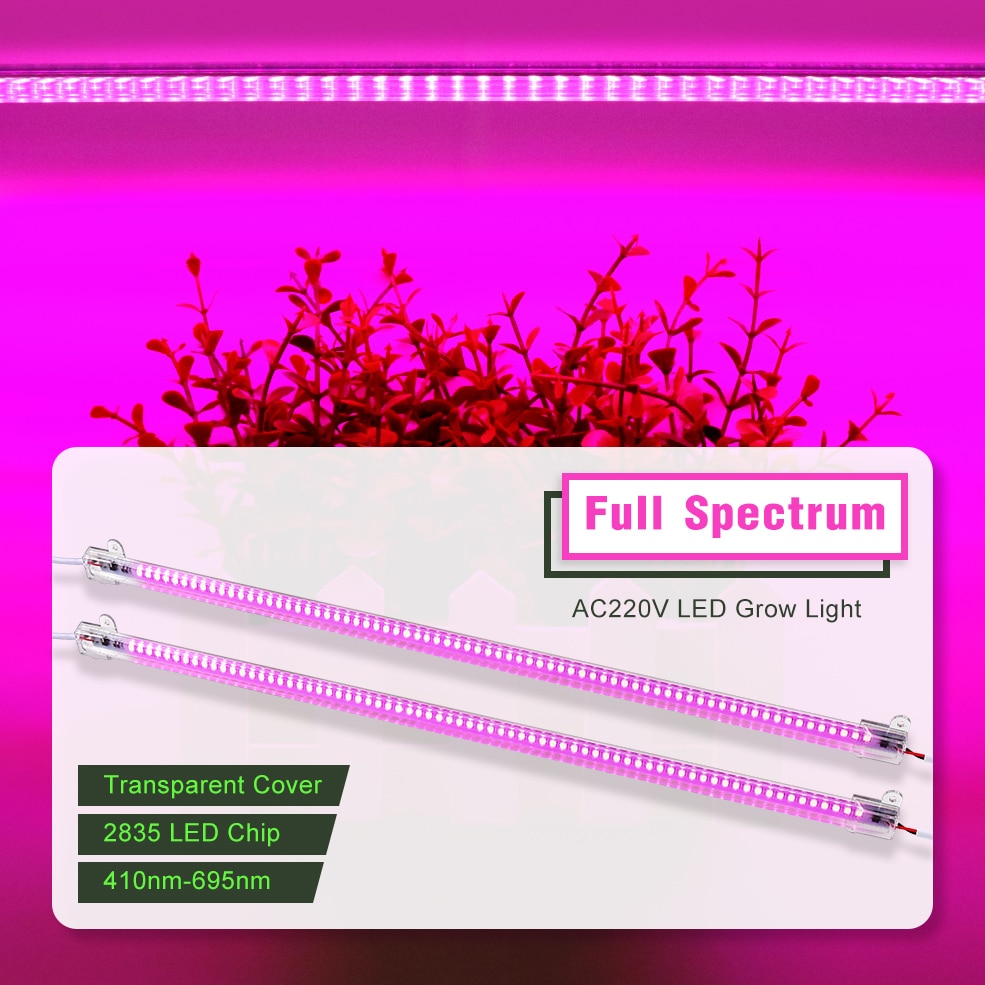 AC 220V Full Spectrum Led Grow Light 7w 50cm Led Phyto Lamp Tube Energy Saving For Plant Grow Indoor Greenhouse Garden Flowers