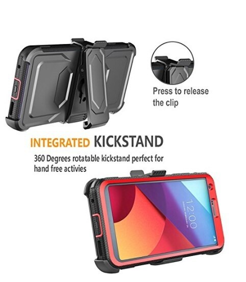 YUMQUA lg 6 Abdeckung Fällen Für lg G6 H872 VS988 Handy Zurück Fall Abdeckung Heavy Duty Rüstung mit Rotierenden gürtel Clip Holster