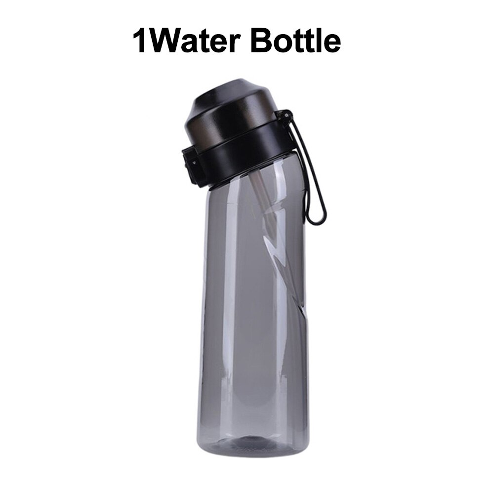Aromatisierte Wasser flasche 650ml Sport alr hoch Trink flasche 7 Frucht duft kapseln Wasser becher für draussen-Camping Fitness: Armee Grün