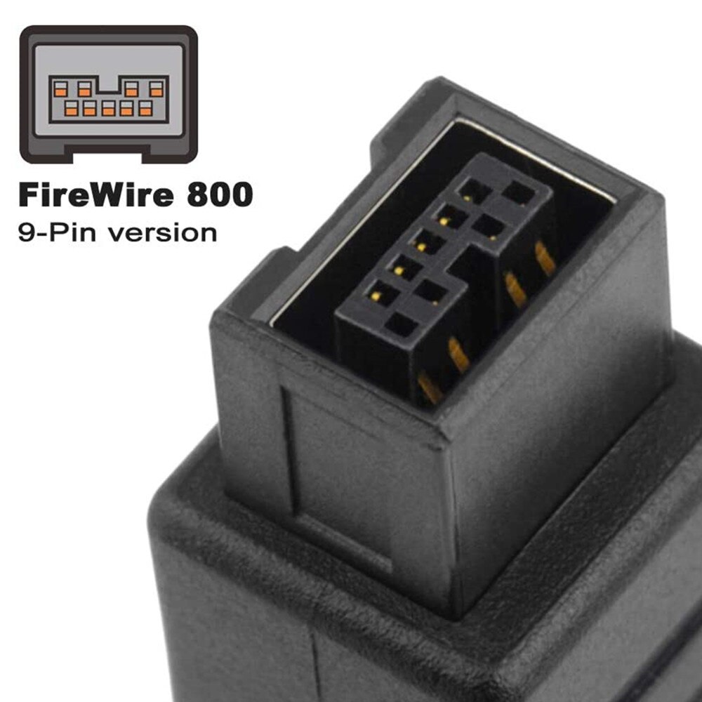 ERE FireWire 400 to 800 Adapter Converter IEEE 1394a 6-Pin Female to 1394b 9-Pin Male