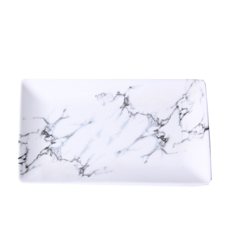 8 Inch Nordic Marble Patterns Plates And Dishes Coffee Salad Cake Fruit Dessert Soup Dish Flat Plate Tableware Dishes