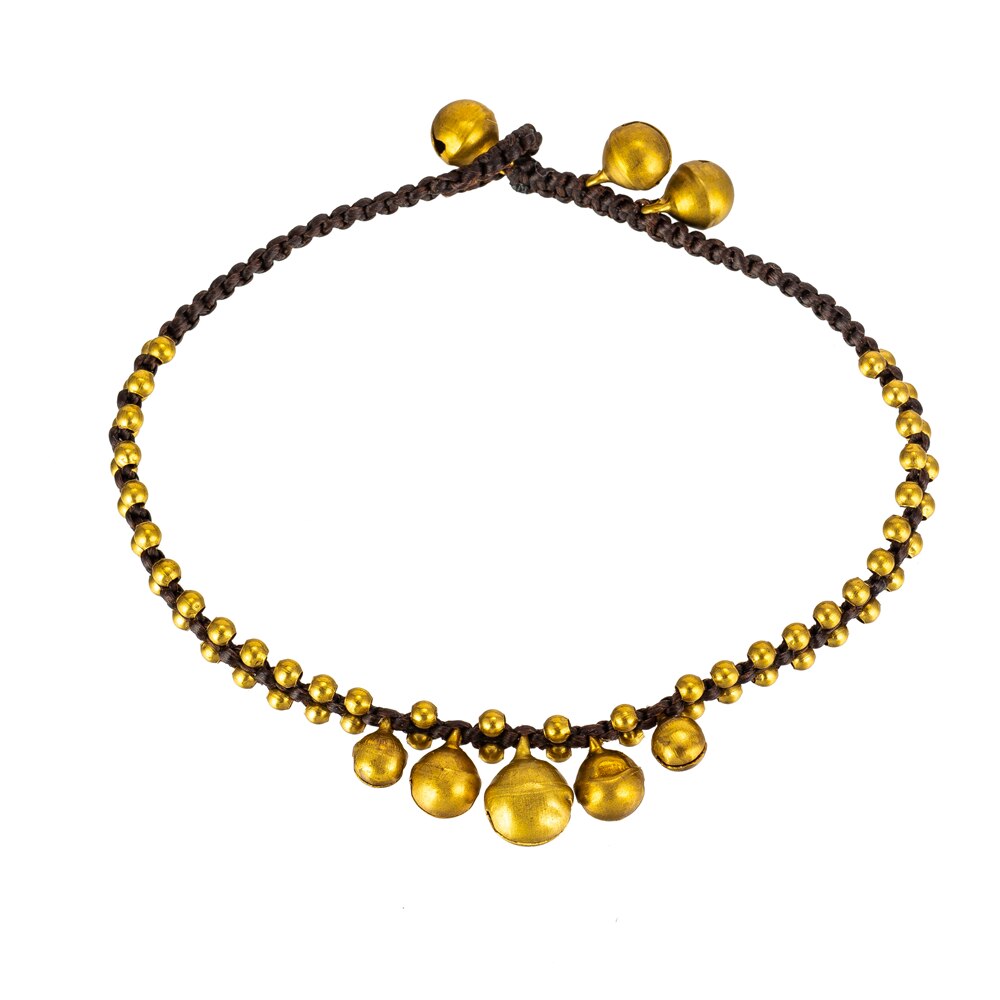 Vintage Natural Black Stones Link Chain Leg Anklets For Women Ankle Bracelet Woman Anklet Female Foot Jewelry: HOBOA026