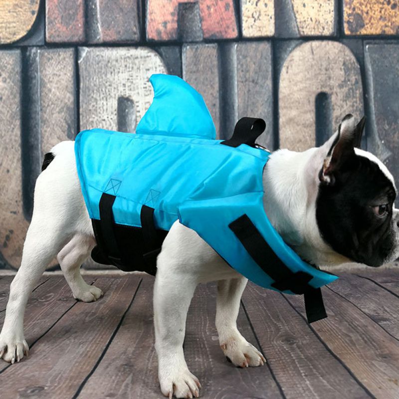 Chaleco salvavidas con forma de tiburón para perro, ropa de seguridad para Bulldog Francés, chaleco de natación de verano para perros pequeños, medianos y grandes