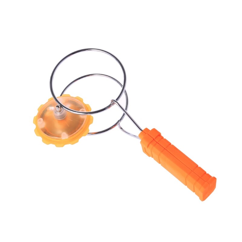 Magnetic Gyro Wheel Magic Spinning LED Colorful Light Gyro YoYo Toys Kids Birthday Children Classic Toy: Orange