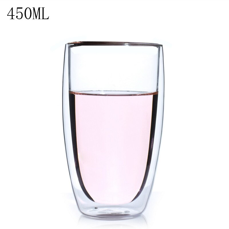 Dubbele Wand Mok Glas Vintage Mok Thee Kopjes Koffie Mokken Reizen Dubbele Koffie Mokken Met Het Handvat Drinkbeker Shot bril: A6