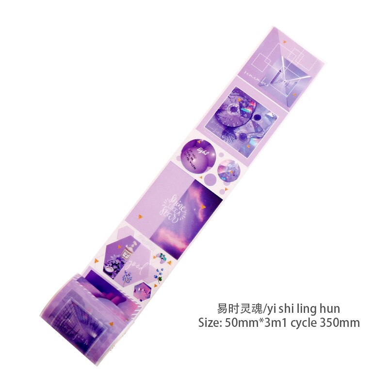 JIANWU 50mm*300cm Romantic Life Series Washi Tape Cute Collage Journal Decoration Material Stickers Masking Tape School Supplies: yi shi ling hun