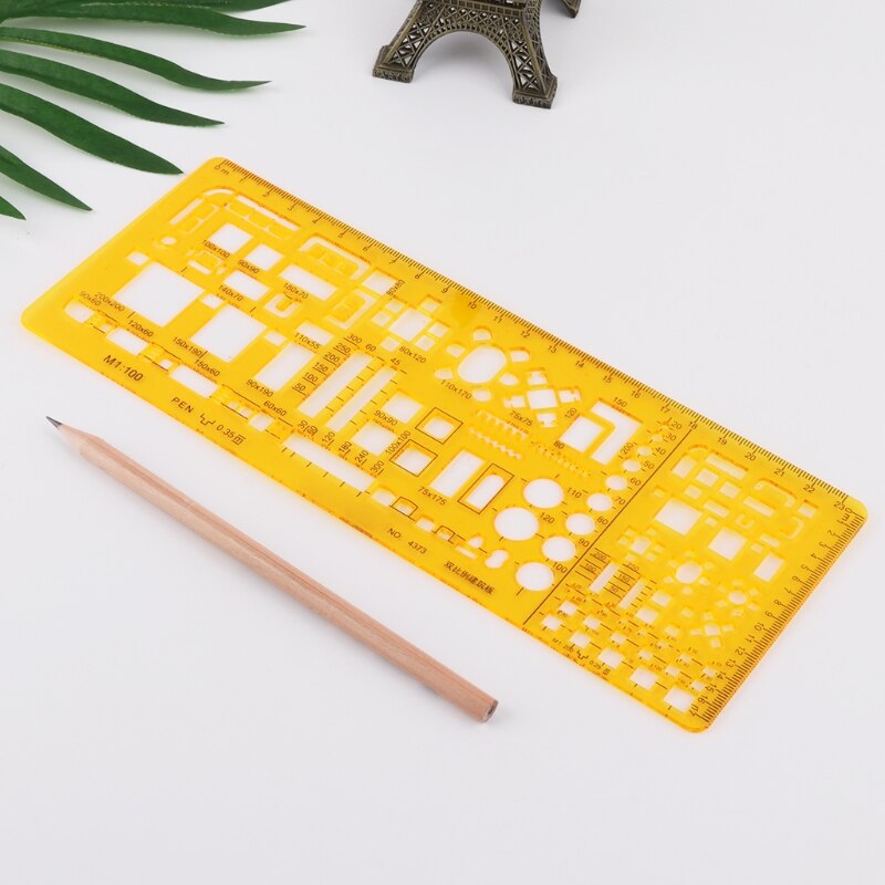 Architectonische sjabloon liniaal tekeningen stencil meetgereedschap levering  w8ed