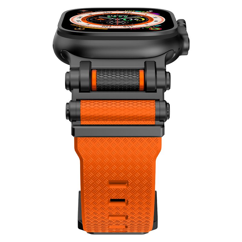 Urrem til apple watch ultra 2 remme 49 46 45 44 42mm holdbart metalstikrem til iwatch  s10 9 8 7 tpu sportarmbånd