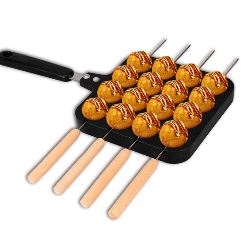 16 hål aluminiumlegering takoyaki pan takoyaki maker chibi maruko maskin bakformar form mögel pan bläckfisk bakmaskin