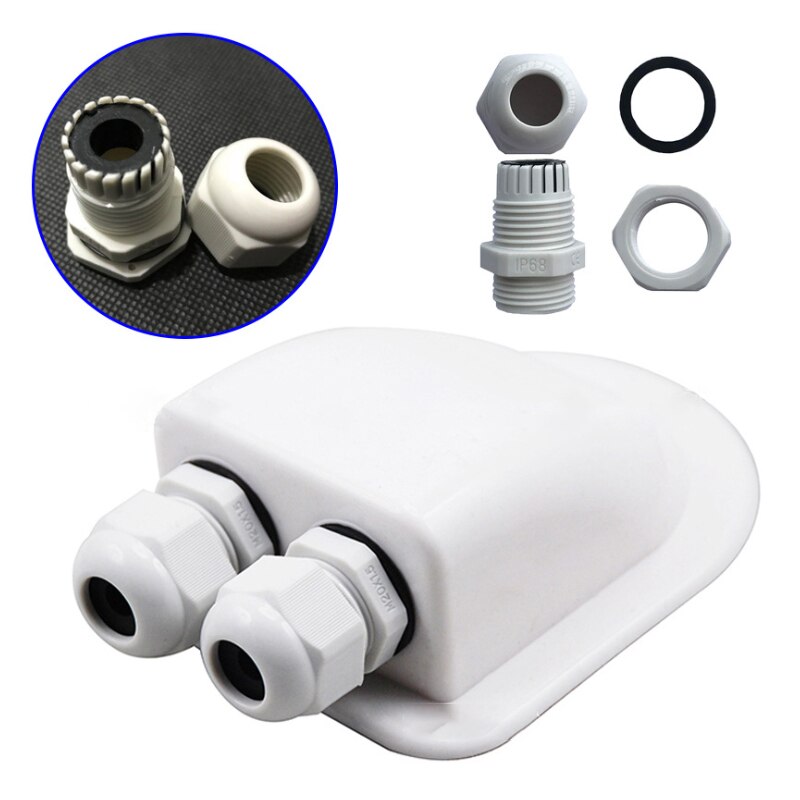 1 pcs cable entry gland ABS Material Waterproof solar junction Box connector for Solar Panel Double Cable for Roof Installation