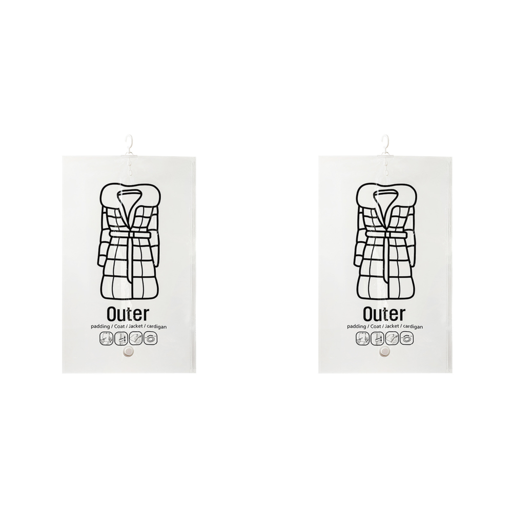 Hängande vakuumpåsar platsbesparande klädkompressionsförvaringspåse återanvändbara tomma pumppåsar klädgarderob täcke vakuumförpackning: Gul