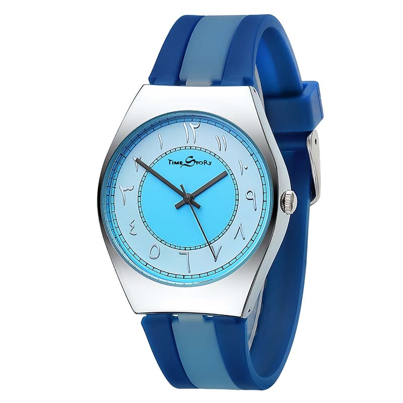Montres à Quartz Anti-horaire pour hommes et femmes, Anti-calcaire, bracelet en Silicone, montre de Couple Simple