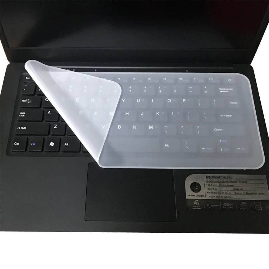 Laptop-toetsenbordhoes, Ultradunne, Heldere Siliconen Toetsenbordhoes Waterdichte Stofbeschermende Toetsenbordhuidbeschermer Voor 15-17 Inch Laptop-pc-toetsenbord