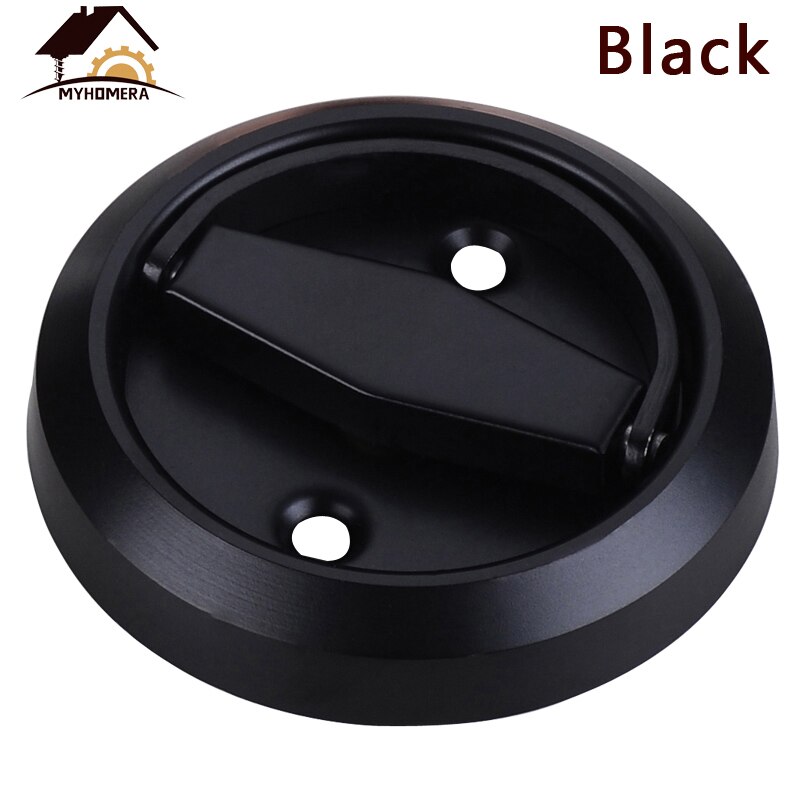 Myhomera Hidden Door Handles Stainless Steel 304 Recessed Invisible Handle Cabinet Pulls Fire Proof Door Disk Room Round Ring: Black