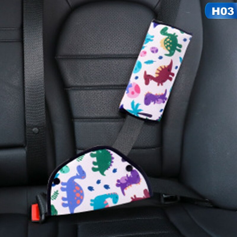 Auto sikkerhedssele holder holder sikkerhedssele polstring betræk til baby barn børn nakke sikkerhed skulderbeskytter skulderpude positioner: H03