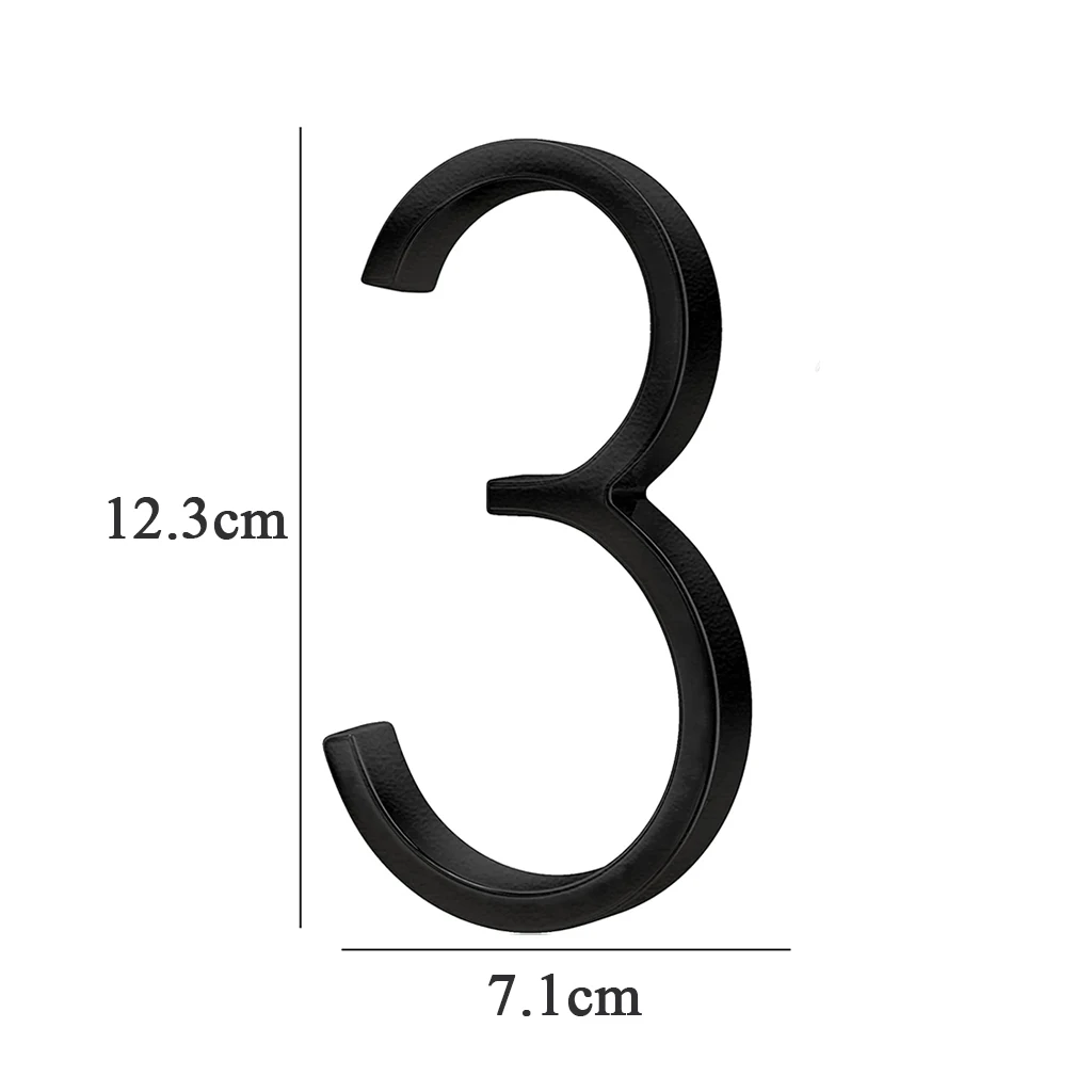 5Inch Large Metal House Number Outdoor Door Number Plate Letter Sign, Address Mailbox Number for Apartment Room Home Decoration: Champagne