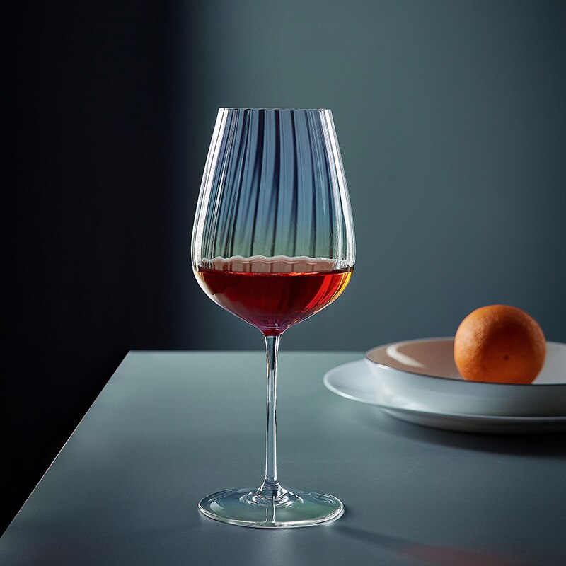 Copas de vino de cristal de color Burdeos para el hogar, vasos de champán hechos a mano, luz de lujo, de boda: Bordeaux Cup B