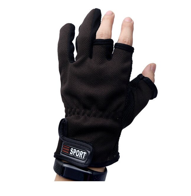 Fishing Gloves Outdoor 3 Fingers Cut Fishing Gloves Waterproof Fishing Accessories Carp Fishing Accessories: MULTI