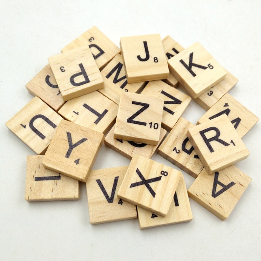 200PCS 26 English Alphabet Wooden Blocks Festival Early Education Game Letters Blocks